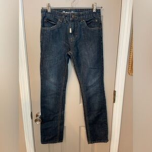LR Geans boys medium wash straight leg jeans. Size 14.